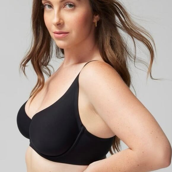 Soma Size 38DD Essentials Unlined Scoop Balconette Bra Underwire Black - Picture 1 of 4